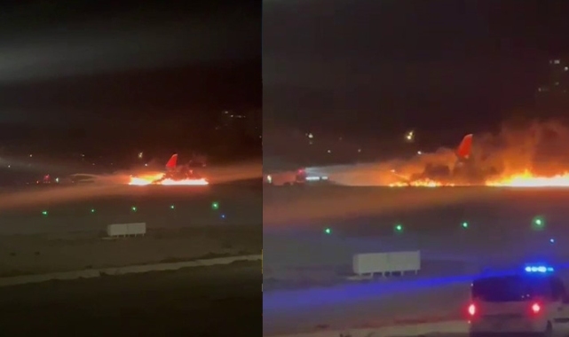 Antalya Havalimanı'na iniş yapan Rus yolcu uçağında yangın çıktı