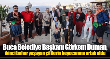 Buca Belediye Başkanı Görkem Duman, ikinci bahar yaşayan çiftlerin heyecanına ortak oldu