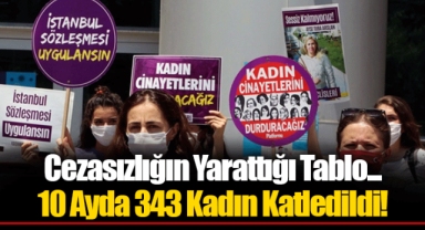 Cezasızlığın Yarattığı Tablo... 10 Ayda 343 Kadın Katledildi!