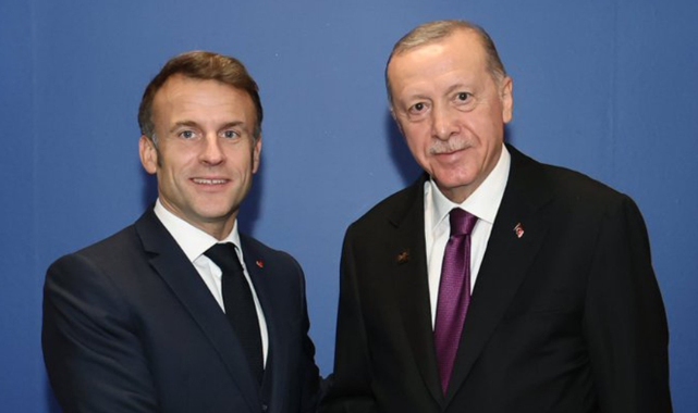 Cumhurbaşkanı Erdoğan Macron ile bir araya geldi