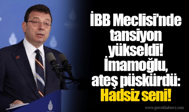İBB Meclisi’nde tansiyon yükseldi! İmamoğlu, ateş püskürdü: Hadsiz seni!