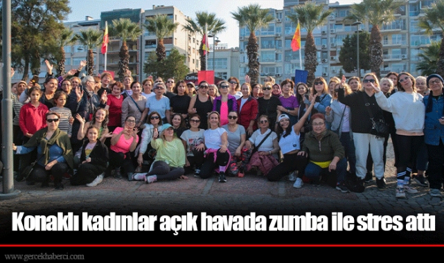 Konaklı kadınlar açık havada zumba ile stres attı