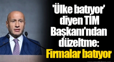 'Ülke batıyor' diyen TİM Başkanı'ndan düzeltme: Firmalar batıyor