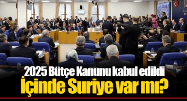 2025 Bütçe Kanunu kabul edildi. İçinde Suriye var mı?