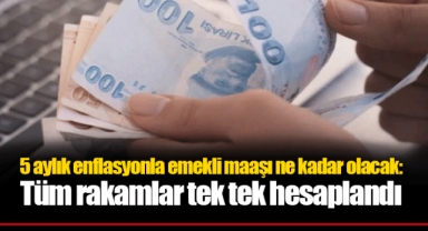 5 aylık enflasyonla emekli maaşı ne kadar olacak: Tüm rakamlar tek tek hesaplandı