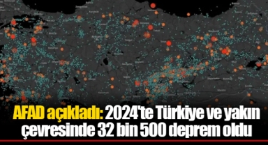AFAD açıkladı: 2024'te Türkiye ve yakın çevresinde 32 bin 500 deprem oldu