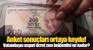 Anket sonuçları ortaya koydu! Vatandaşın asgari ücret zam beklentisi ne kadar?