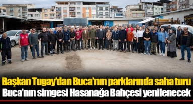 Başkan Tugay’dan Buca’nın parklarında saha turu