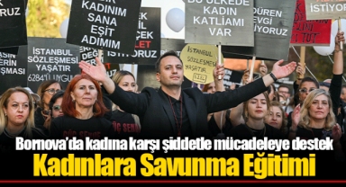 Bornova’da kadına karşı şiddetle mücadeleye destek