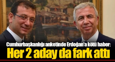Cumhurbaşkanlığı anketinde Erdoğan'a kötü haber: Her 2 aday da fark attı