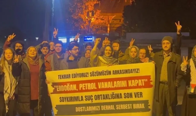 Erdoğan konuşurken "İsrail'e ticareti kes" protestosu yapan 9 kişiye 3 yıl hapis cezası istendi