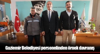 Gaziemir Belediyesi personelinden örnek davranış