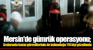 Mersin'de gümrük operasyonu; Aralarında kamu görevlilerinin de bulunduğu 114 kişi gözaltında