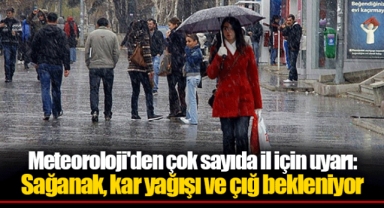 Meteoroloji'den çok sayıda il için uyarı: Sağanak, kar yağışı ve çığ bekleniyor