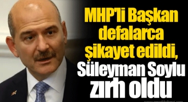 MHP'li Başkan defalarca şikayet edildi, Süleyman Soylu zırh oldu