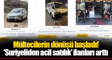 Mültecilerin dönüşü başladı! 'Suriyeliden acil satılık' ilanları arttı