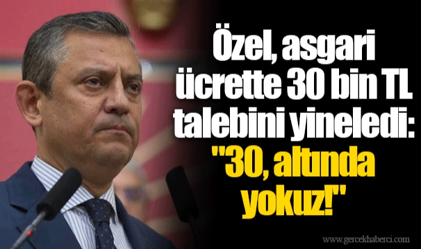 Özel, asgari ücrette 30 bin TL talebini yineledi: "30, altında yokuz!"