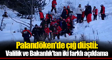 Palandöken'de çığ düştü: Valilik ve Bakanlık'tan iki farklı açıklama