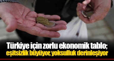 Türkiye için zorlu ekonomik tablo; eşitsizlik büyüyor, yoksulluk derinleşiyor