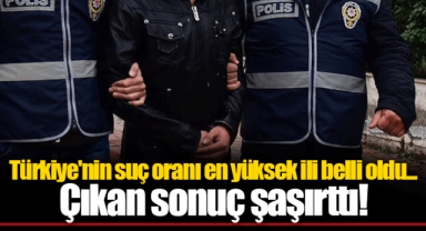 Türkiye'nin suç oranı en yüksek ili belli oldu... Çıkan sonuç şaşırttı!
