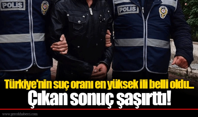 Türkiye'nin suç oranı en yüksek ili belli oldu... Çıkan sonuç şaşırttı!