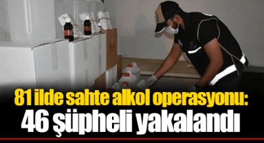 81 ilde sahte alkol operasyonu: 46 şüpheli yakalandı