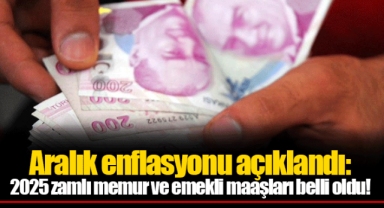 Aralık enflasyonu açıklandı: 2025 zamlı memur ve emekli maaşları belli oldu!