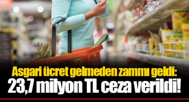 Asgari ücret gelmeden zammı geldi: 23,7 milyon TL ceza verildi!