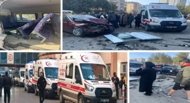 Batman'da otomobille öğrenci servis minibüsü çarpıştı: 20 yaralı
