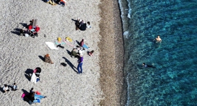 Bodrum ve Marmaris sahillerinde yeni yılın ilk günü yoğunluk yaşandı
