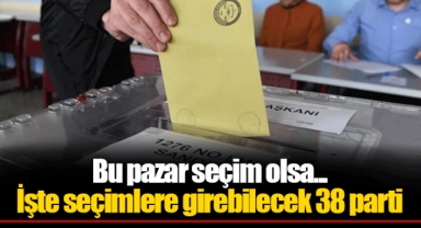 Bu pazar seçim olsa... İşte seçimlere girebilecek 38 parti
