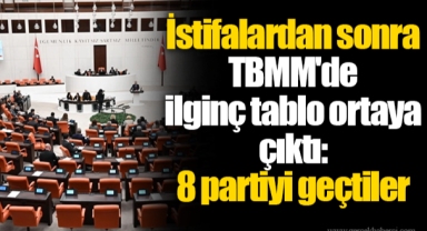 İstifalardan sonra TBMM'de ilginç tablo ortaya çıktı: 8 partiyi geçtiler