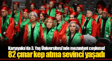 Karşıyaka’da 3. Yaş Üniversitesi’nde mezuniyet coşkusu!