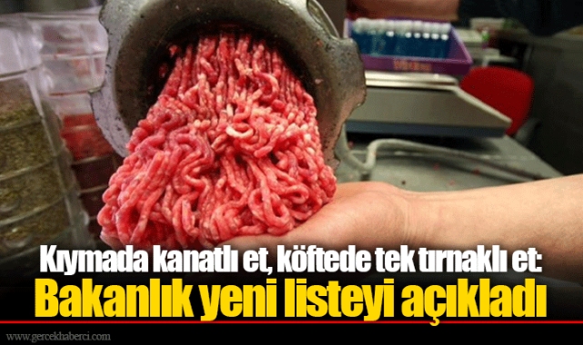 Kıymada kanatlı et, köftede tek tırnaklı et: Bakanlık yeni listeyi açıkladı