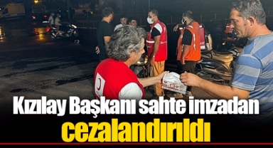 Kızılay Başkanı sahte imzadan cezalandırıldı
