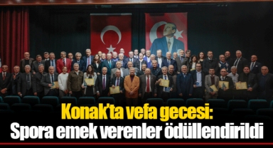 Konak’ta vefa gecesi: Spora emek verenler ödüllendirildi