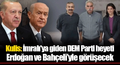 Kulis: İmralı'ya giden DEM Parti heyeti Erdoğan ve Bahçeli’yle görüşecek