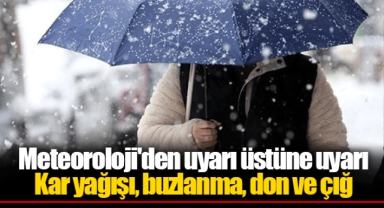 Meteoroloji'den uyarı üstüne uyarı Kar yağışı, buzlanma, don ve çığ