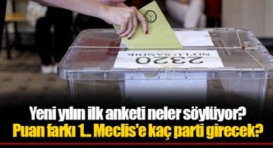 Yeni yılın ilk anketi neler söylüyor? Puan farkı 1... Meclis'e kaç parti girecek?
