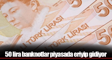 50 lira banknotlar piyasada eriyip gidiyor