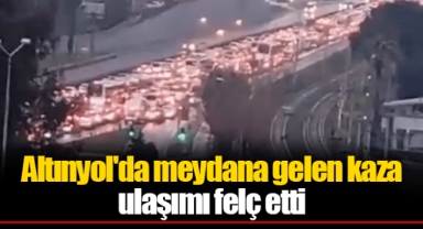 Altınyol'da meydana gelen kaza ulaşımı felç etti