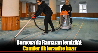 Bornova’da Ramazan temizliği: Camiler ilk teravihe hazır