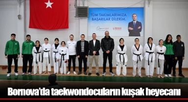 Bornova’da taekwondocuların kuşak heyecanı