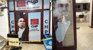 CHP Şile İlçe Başkanlığı'na taşlı saldırı