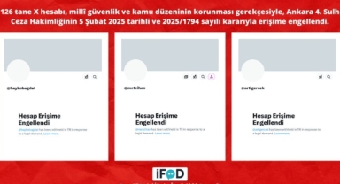 EGM'nin talebiyle, 126 X hesabı, BTK Başkanı tarafından erişime engellendi