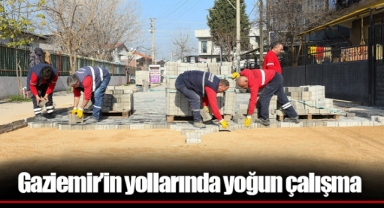 Gaziemir’in yollarında yoğun çalışma