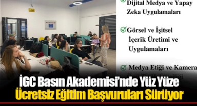 İGC Basın Akademisi’nde Yüz Yüze Ücretsiz Eğitim Başvuruları Sürüyor