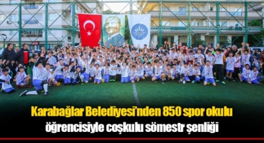 Karabağlar Belediyesi’nden 850 spor okulu öğrencisiyle coşkulu sömestr şenliği