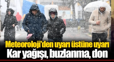 Meteoroloji'den uyarı üstüne uyarı Kar yağışı, buzlanma, don
