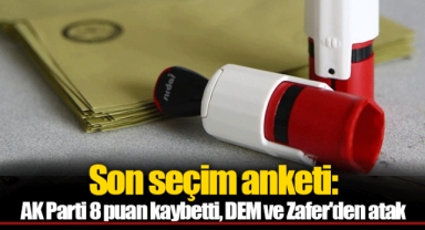 Son seçim anketi: AK Parti 8 puan kaybetti, DEM ve Zafer'den atak